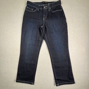 Lee Jeans Cropped Capris Womens 4 Stretch Regular Fit Straight Leg Denim FLAW